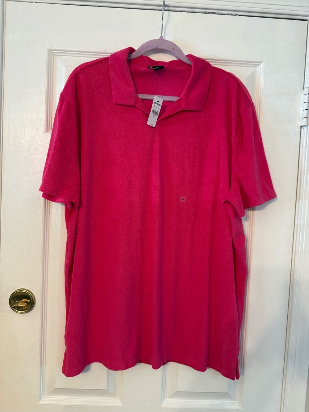 Express Men's Polo in Vivid Pink